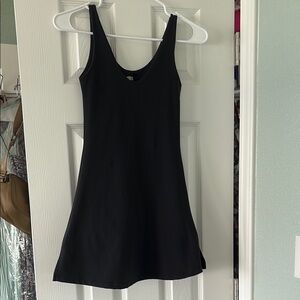 Baseline - Scoop Neckline Tennis Dress in Black